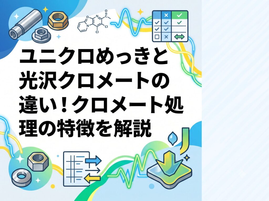 ユニクロめっきと光沢クロメートの違い!クロメート処理の特徴を解説|大阪めっき・アルマイトナビ