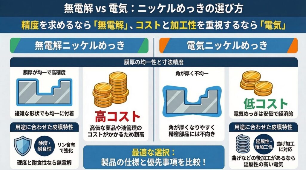 無電解ニッケルめっきと電気ニッケルめっきの違い｜大阪めっき・アルマイトナビ