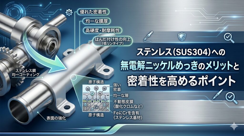 ステンレス（SUS304）への無電解ニッケルめっきのメリットと密着性を高めるポイントを解説｜大阪めっき・アルマイトナビ