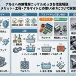 アルミへの無電解ニッケルメッキを徹底解説|メリット・工程・アルマイトとの使い分けについて解説|大阪めっき・アルマイトナビ