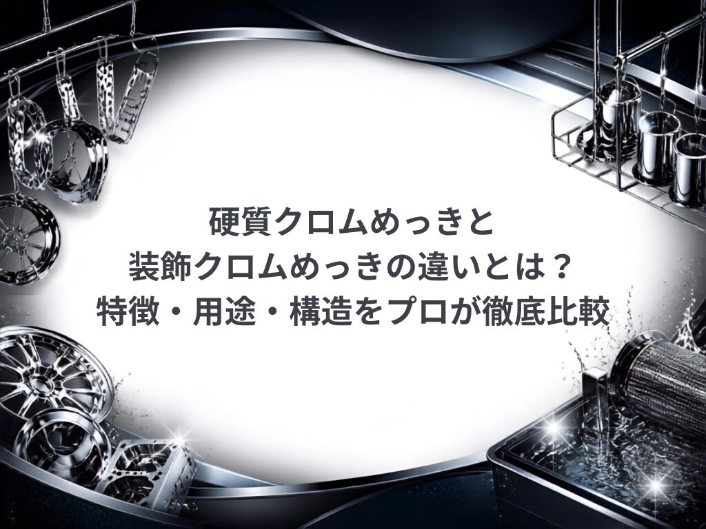 硬質クロムめっきと装飾クロムめっきの違いとは?特徴・用途・構造をプロが徹底比較